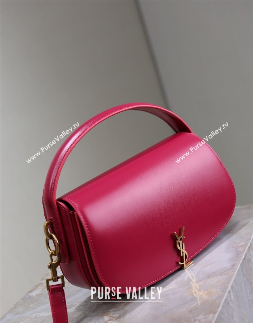 Saint Laurent Voltaire Bag in Box Leather Fuchsia 2025 7876710 (YY-250801077)