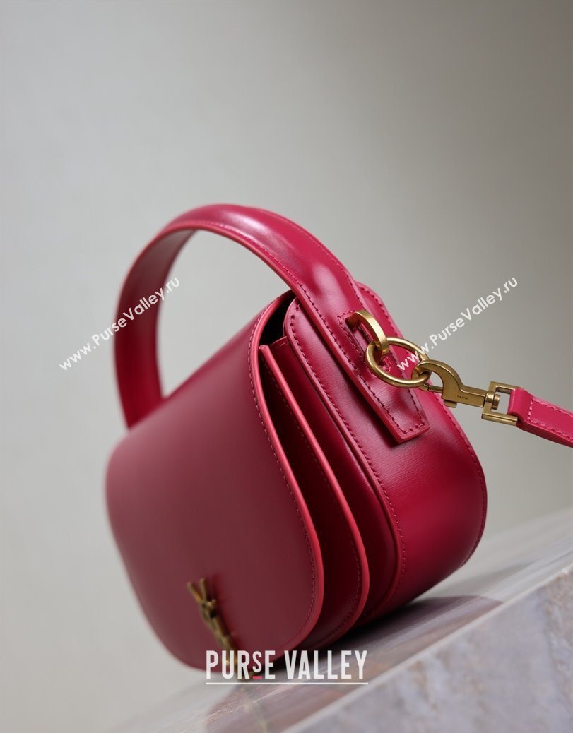 Saint Laurent Voltaire Bag in Box Leather Fuchsia 2025 7876710 (YY-250801077)