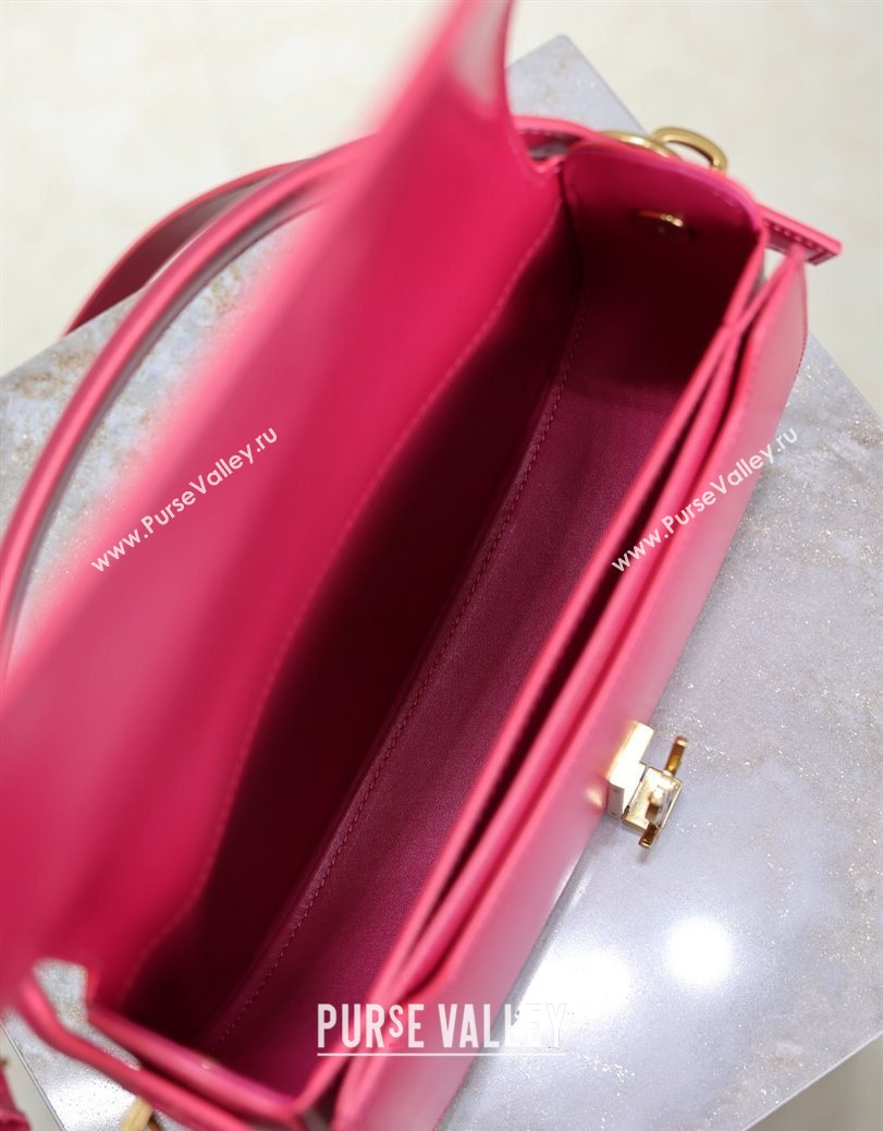 Saint Laurent Voltaire Bag in Box Leather Fuchsia 2025 7876710 (YY-250801077)