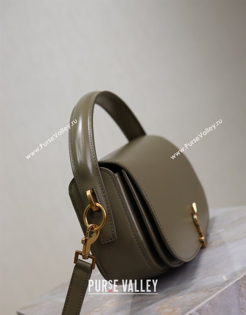 Saint Laurent Voltaire Bag in Box Leather Wheat Green 2025 7876710 (YY-250801078)