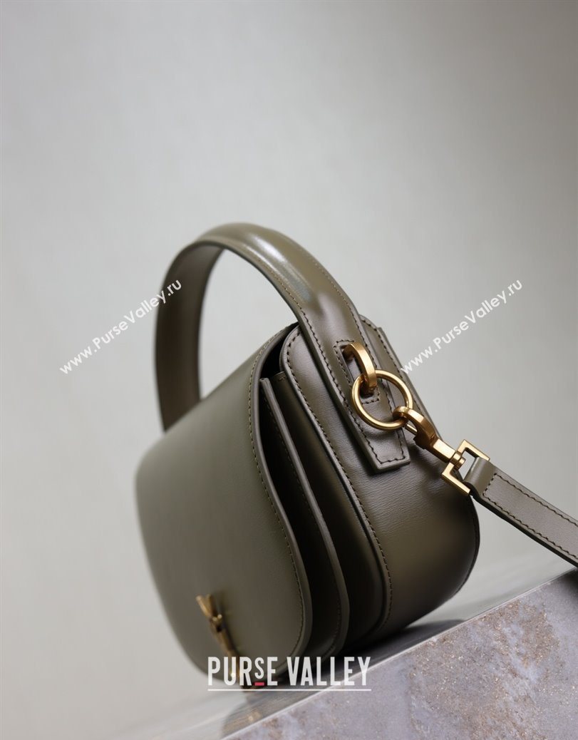 Saint Laurent Voltaire Bag in Box Leather Wheat Green 2025 7876710 (YY-250801078)
