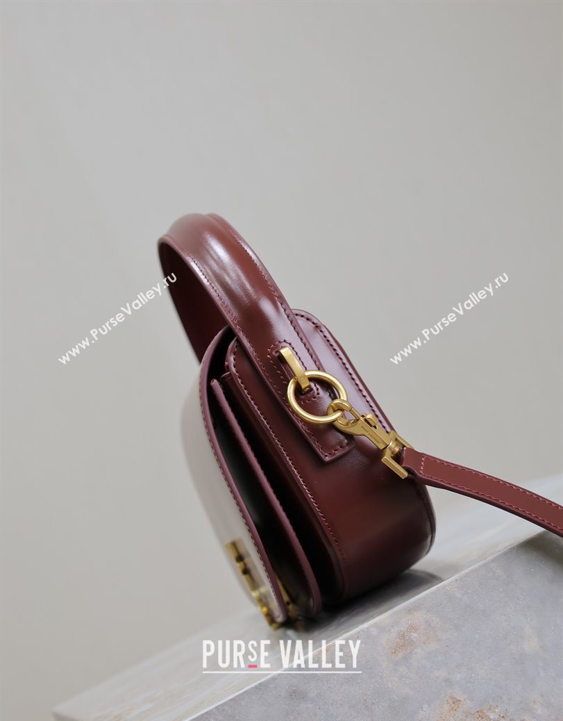 Saint Laurent Voltaire Bag in Box Leather Dark Burgundy 2025 7876710 (YY-250801079)