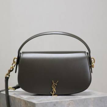 Saint Laurent Voltaire Bag in Box Leather Dark Green 2025 7876710 (YY-250801080)