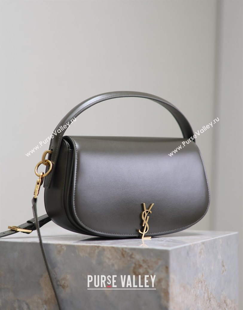 Saint Laurent Voltaire Bag in Box Leather Dark Green 2025 7876710 (YY-250801080)