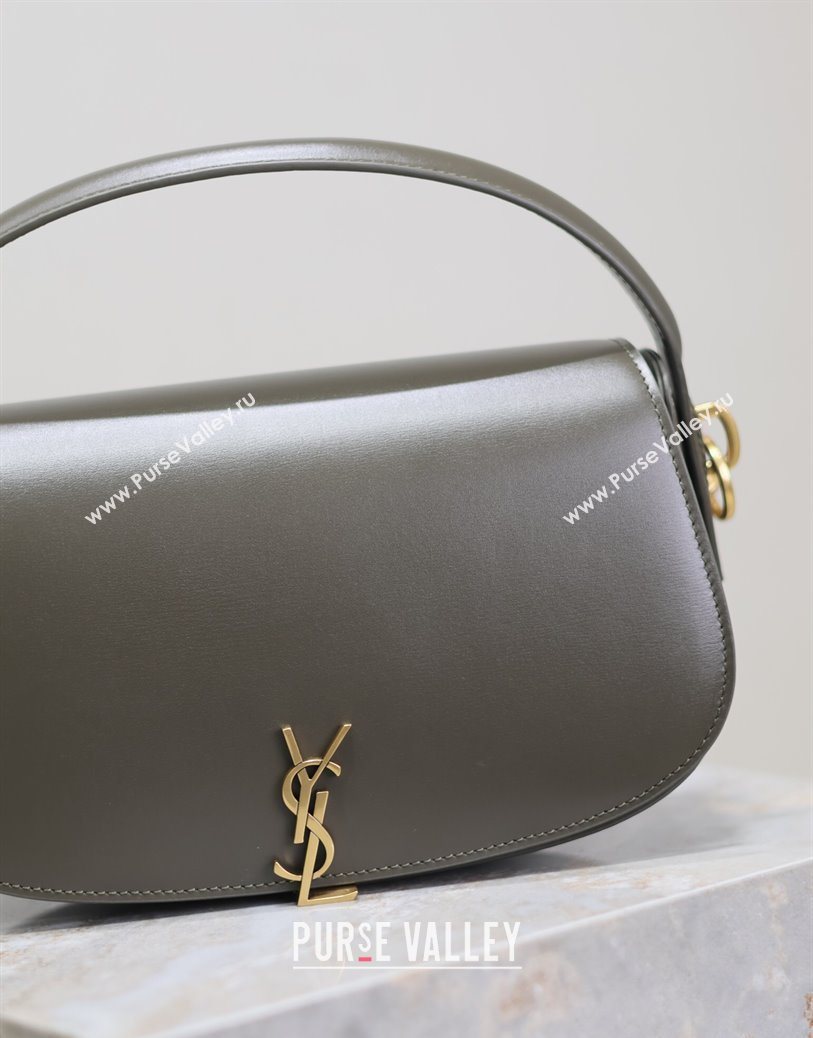 Saint Laurent Voltaire Bag in Box Leather Dark Green 2025 7876710 (YY-250801080)