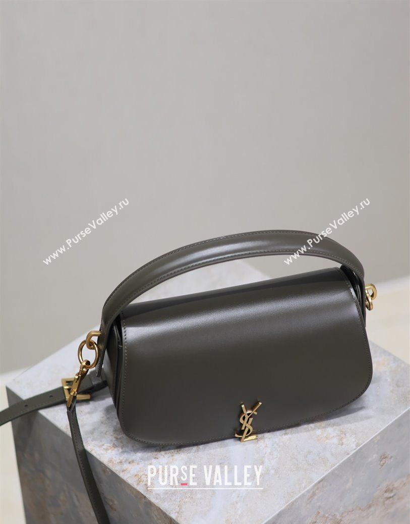 Saint Laurent Voltaire Bag in Box Leather Dark Green 2025 7876710 (YY-250801080)
