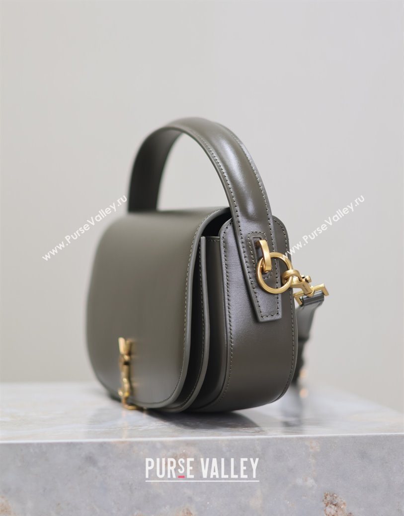 Saint Laurent Voltaire Bag in Box Leather Dark Green 2025 7876710 (YY-250801080)