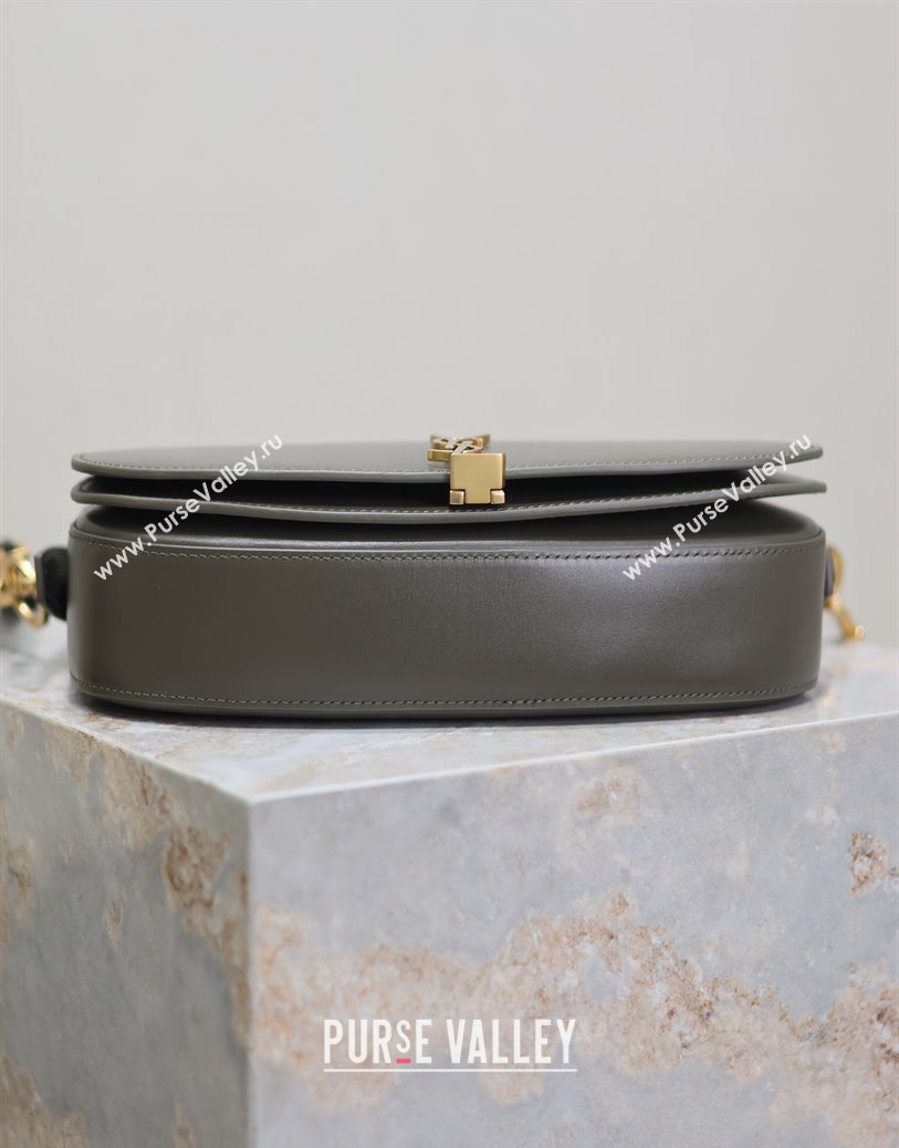 Saint Laurent Voltaire Bag in Box Leather Dark Green 2025 7876710 (YY-250801080)