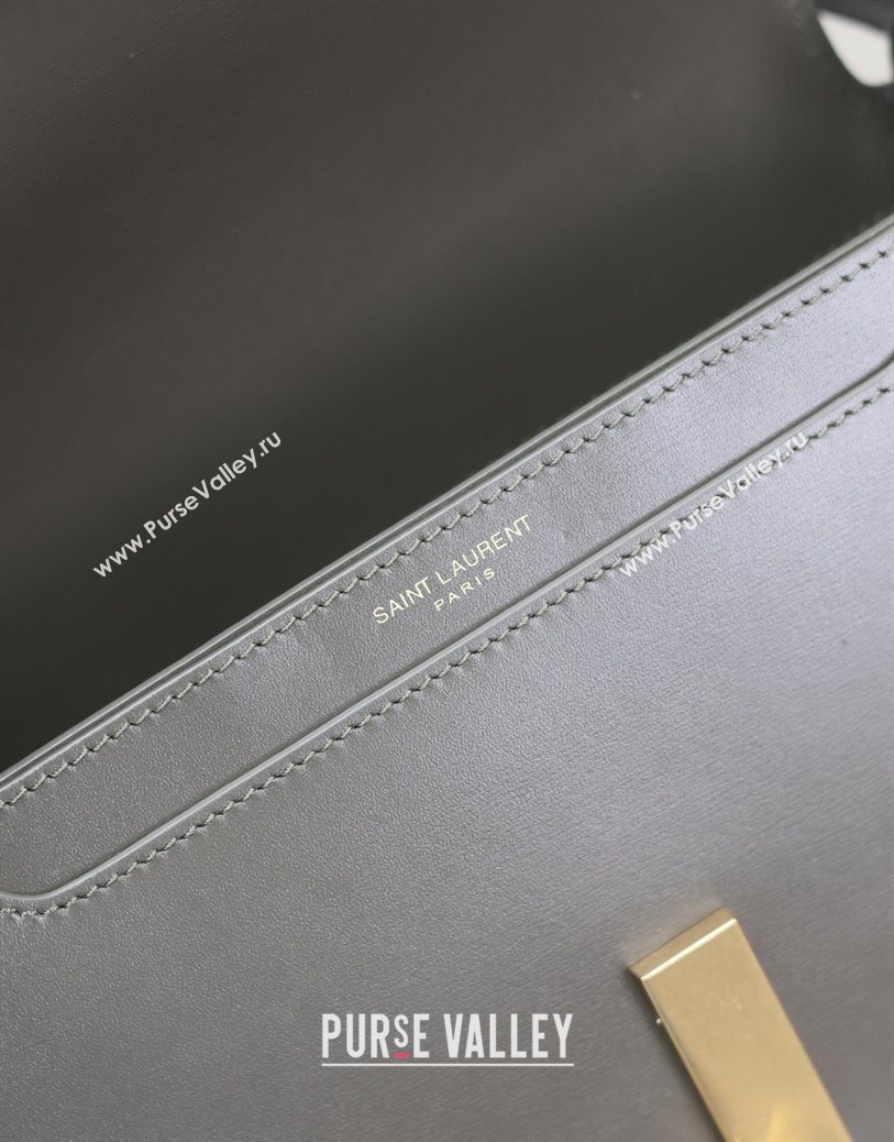 Saint Laurent Voltaire Bag in Box Leather Dark Green 2025 7876710 (YY-250801080)