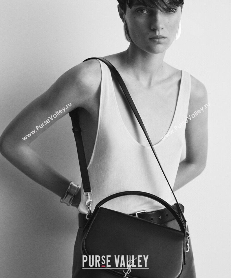 Saint Laurent Voltaire Bag in Box Leather Coffee 2025 7876710 (YY-250801083)