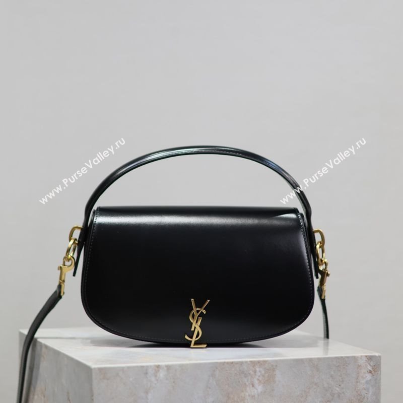 Saint Laurent Voltaire Bag in Box Leather Black 2025 7876710 (YY-250801081)