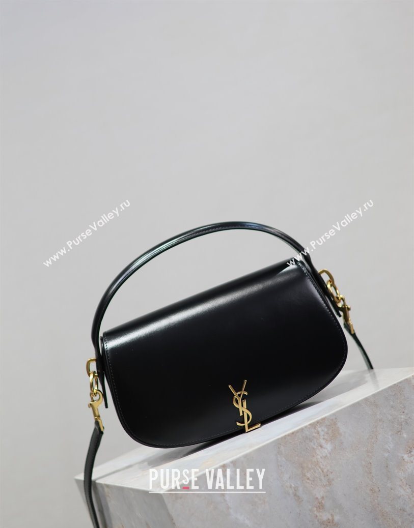 Saint Laurent Voltaire Bag in Box Leather Black 2025 7876710 (YY-250801081)