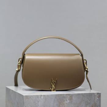 Saint Laurent Voltaire Bag in Box Leather Dark Toffee 2025 7876710 (YY-250801082)