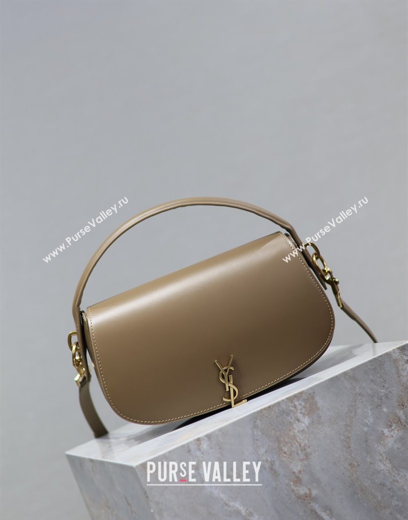 Saint Laurent Voltaire Bag in Box Leather Dark Toffee 2025 7876710 (YY-250801082)