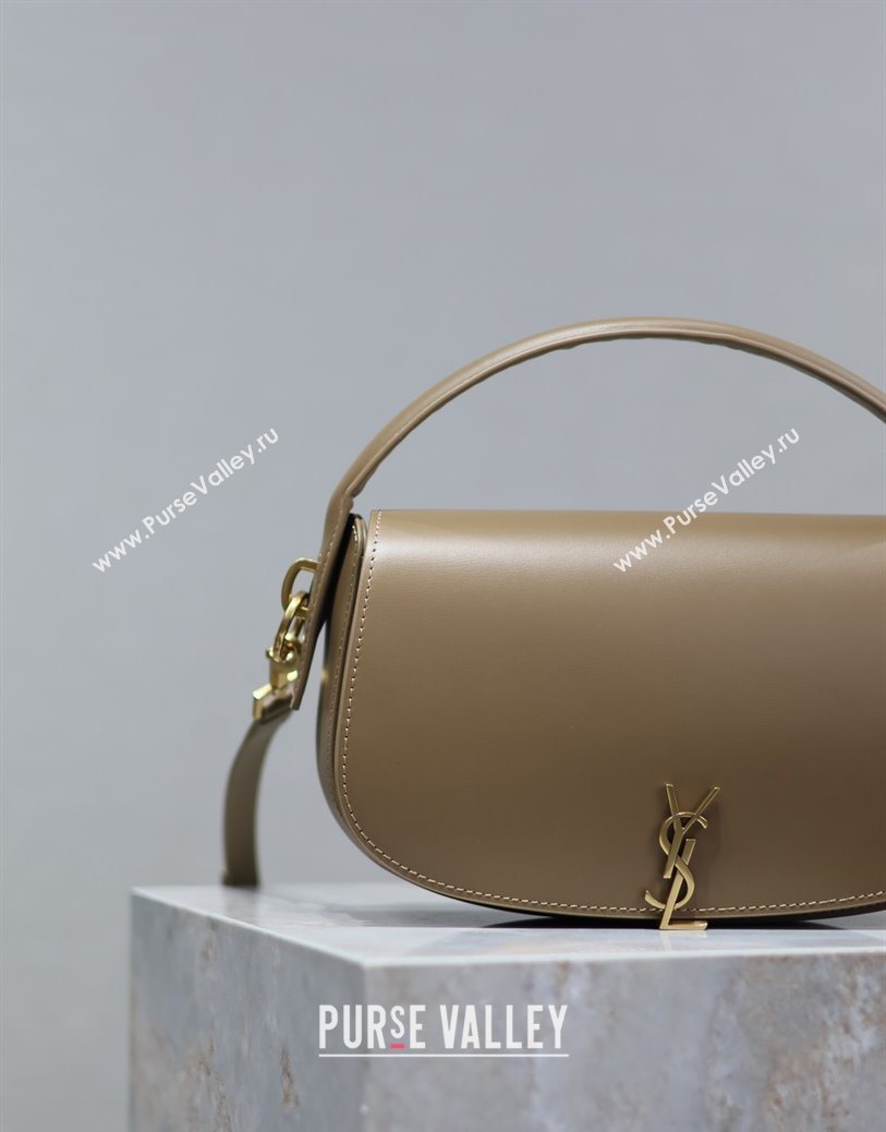 Saint Laurent Voltaire Bag in Box Leather Dark Toffee 2025 7876710 (YY-250801082)