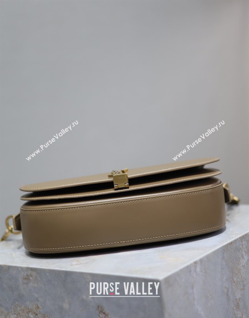 Saint Laurent Voltaire Bag in Box Leather Dark Toffee 2025 7876710 (YY-250801082)