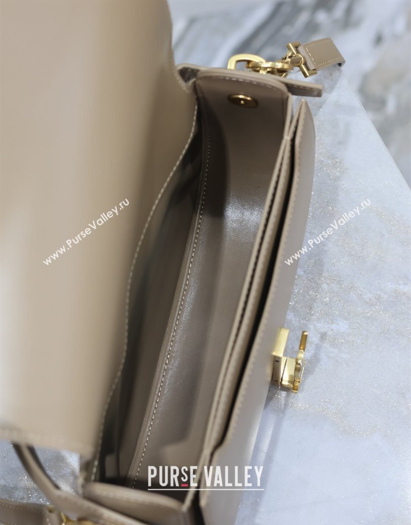 Saint Laurent Voltaire Bag in Box Leather Dark Toffee 2025 7876710 (YY-250801082)