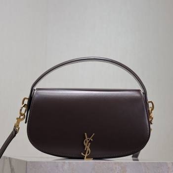 Saint Laurent Voltaire Bag in Box Leather Coffee 2025 7876710 (YY-250801083)