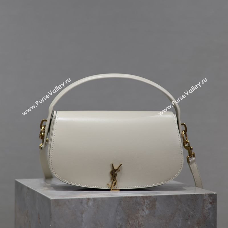 Saint Laurent Voltaire Bag in Box Leather White 2025 7876710 (YY-250801084)