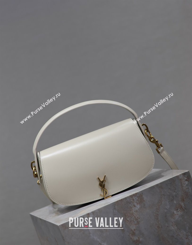 Saint Laurent Voltaire Bag in Box Leather White 2025 7876710 (YY-250801084)
