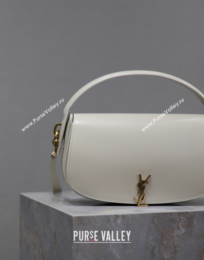Saint Laurent Voltaire Bag in Box Leather White 2025 7876710 (YY-250801084)