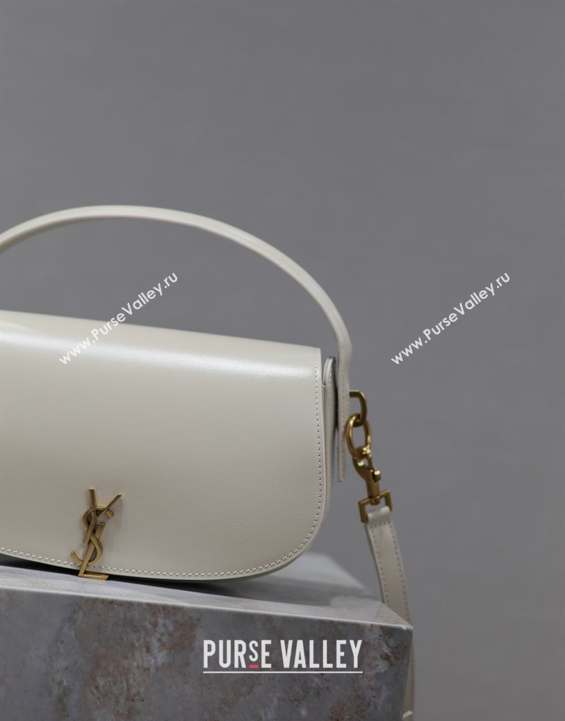 Saint Laurent Voltaire Bag in Box Leather White 2025 7876710 (YY-250801084)