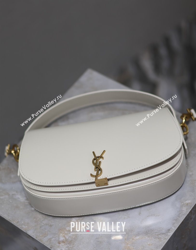 Saint Laurent Voltaire Bag in Box Leather White 2025 7876710 (YY-250801084)