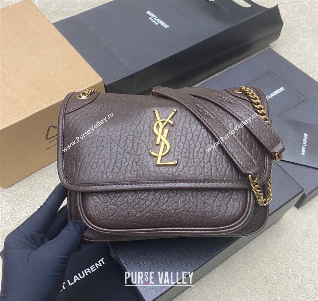 Saint Laurent Niki Baby bag in Grained Lambskin 633179 Coffee 2025 (YY-250801117)