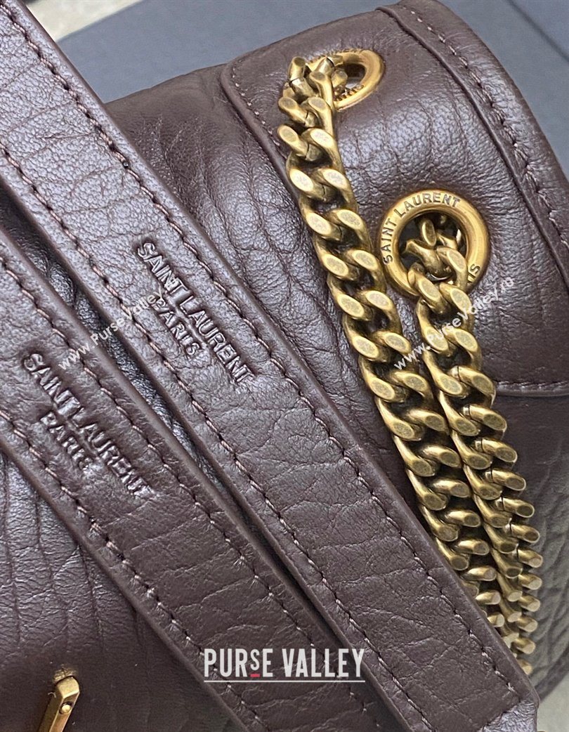 Saint Laurent Niki Baby bag in Grained Lambskin 633179 Coffee 2025 (YY-250801117)