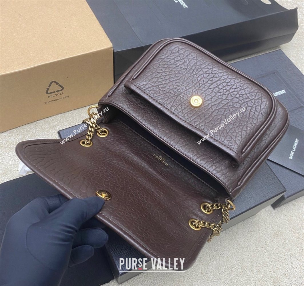 Saint Laurent Niki Baby bag in Grained Lambskin 633179 Coffee 2025 (YY-250801117)