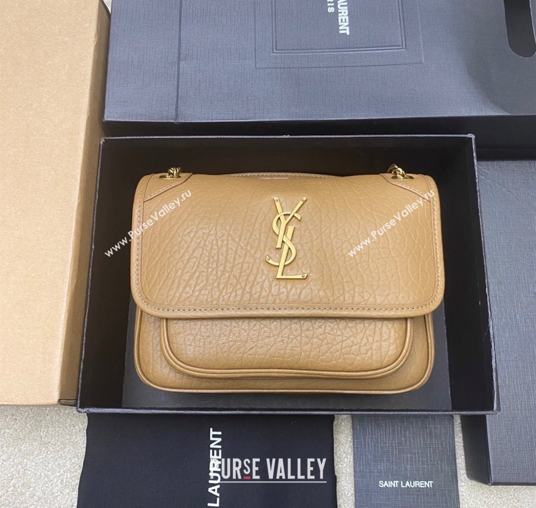 Saint Laurent Niki Baby bag in Grained Lambskin 633179 Apricot 2025 (YY-250801118)