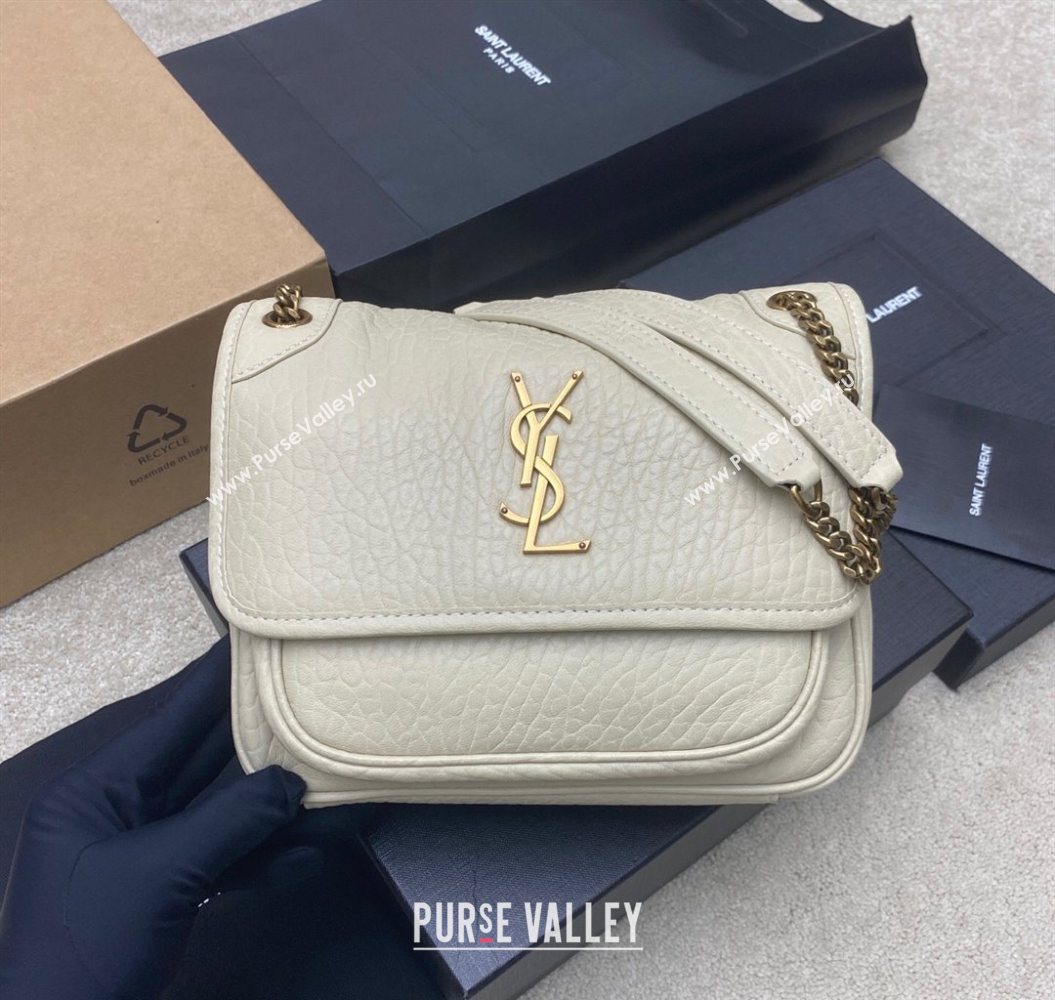 Saint Laurent Niki Baby bag in Grained Lambskin 633179 White 2025 (YY-250801119)