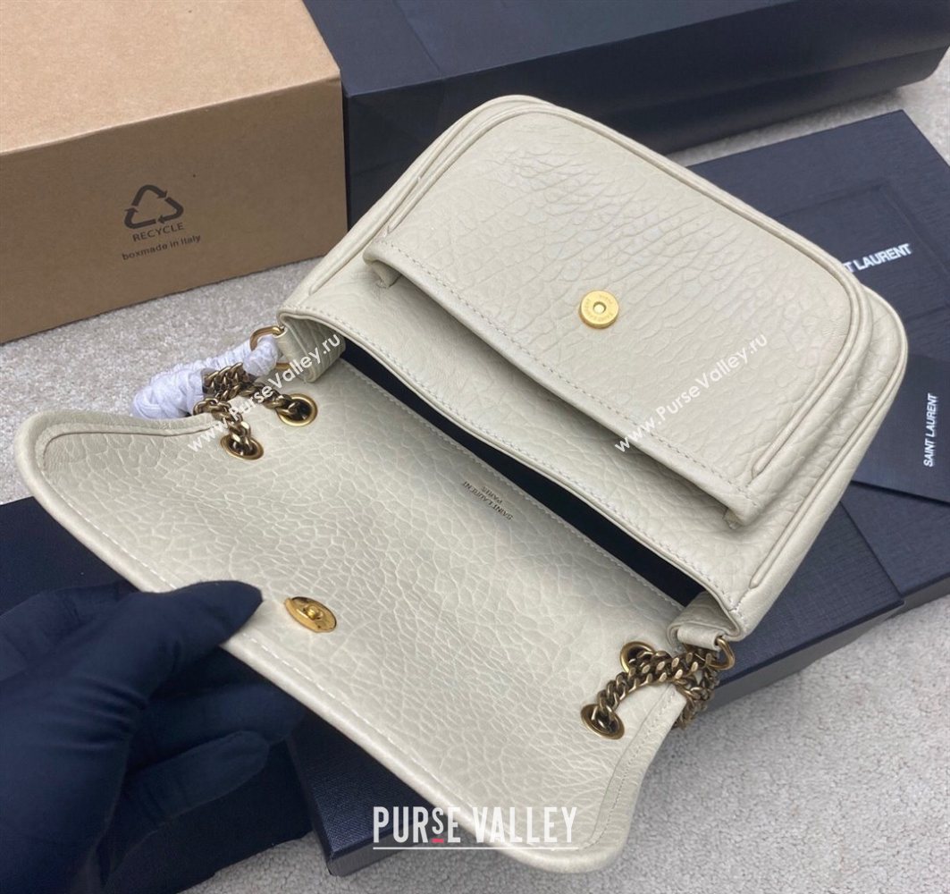 Saint Laurent Niki Baby bag in Grained Lambskin 633179 White 2025 (YY-250801119)