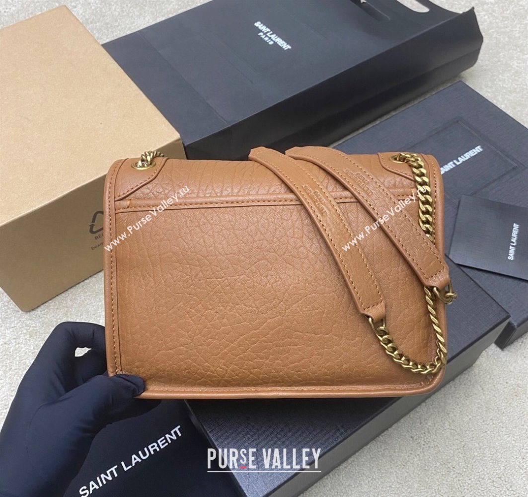 Saint Laurent Niki Baby bag in Grained Lambskin 633179 Caramel Brown 2025 (YY-250801120)