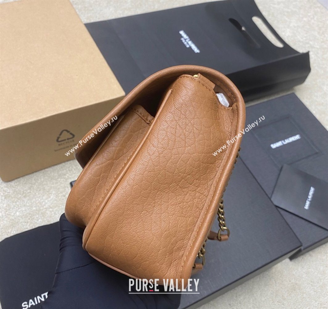 Saint Laurent Niki Baby bag in Grained Lambskin 633179 Caramel Brown 2025 (YY-250801120)