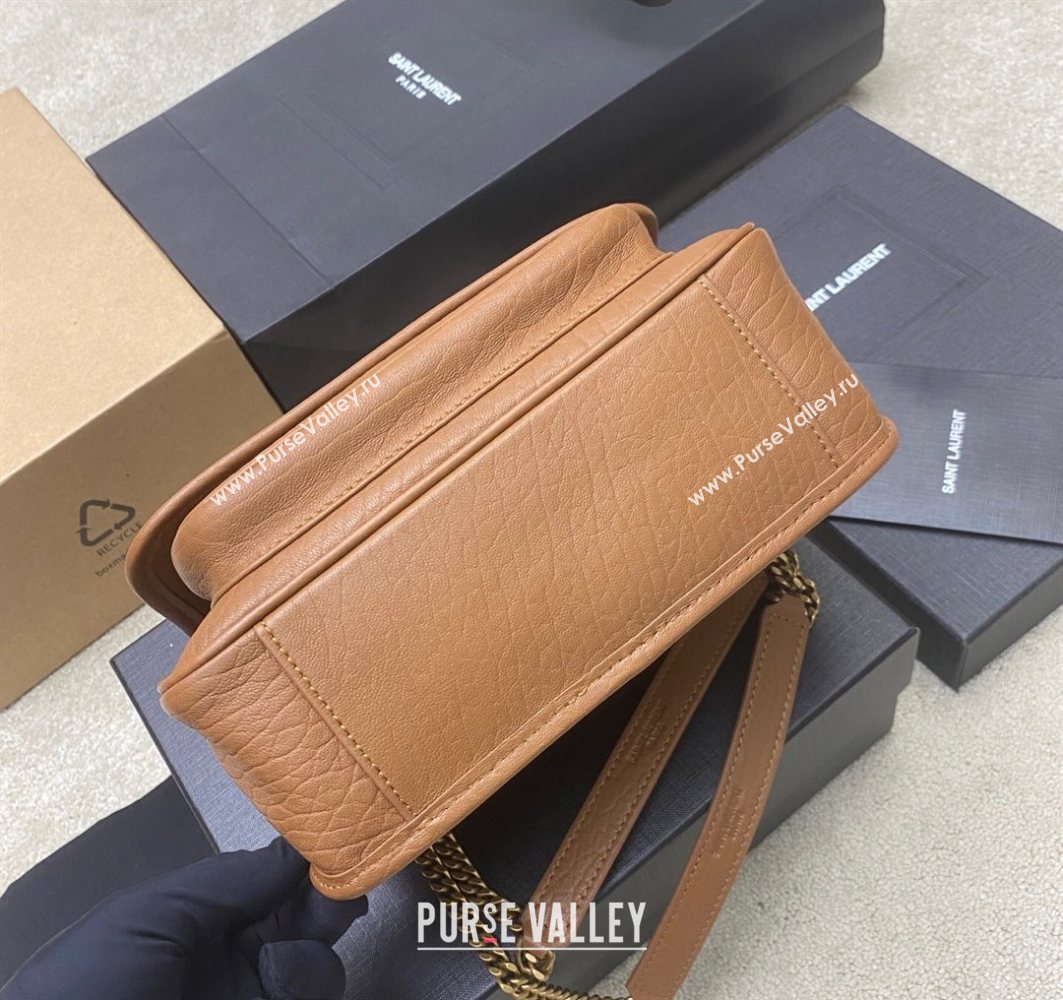 Saint Laurent Niki Baby bag in Grained Lambskin 633179 Caramel Brown 2025 (YY-250801120)