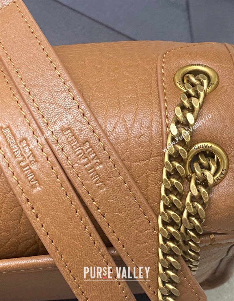 Saint Laurent Niki Baby bag in Grained Lambskin 633179 Caramel Brown 2025 (YY-250801120)