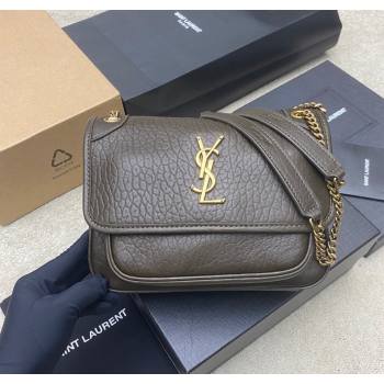 Saint Laurent Niki Baby bag in Grained Lambskin 633179 Green 2025 (YY-250801121)