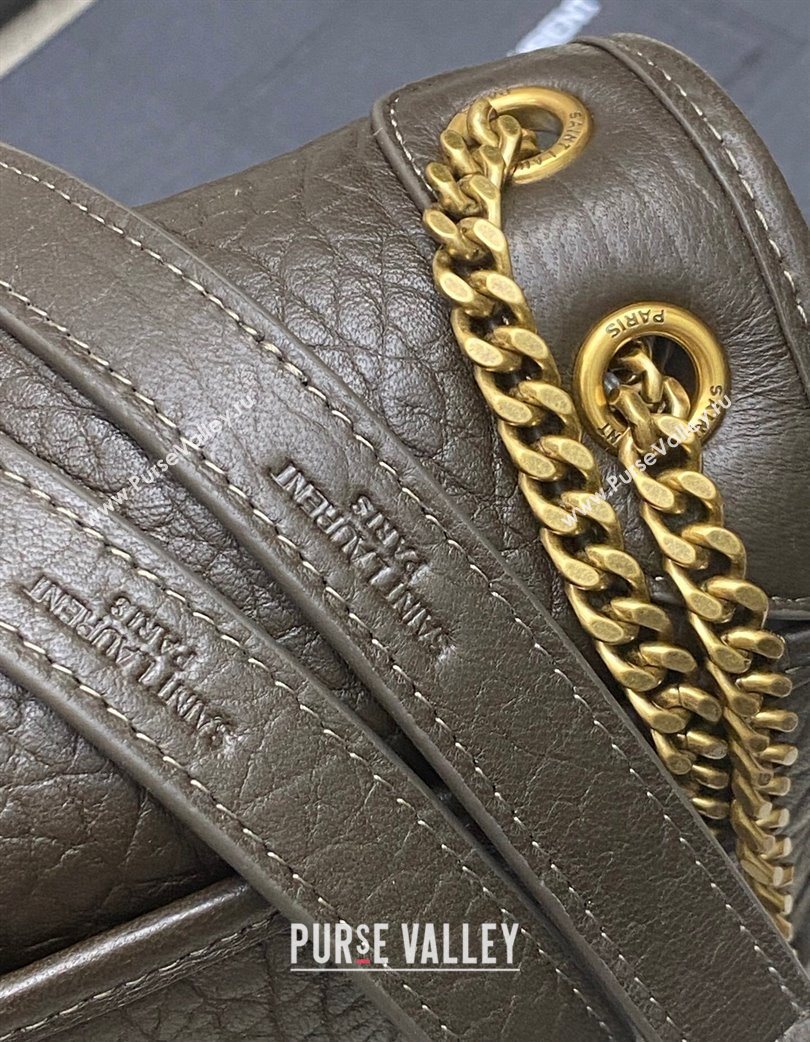 Saint Laurent Niki Baby bag in Grained Lambskin 633179 Green 2025 (YY-250801121)