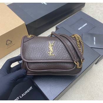 Saint Laurent Niki Mini bag in Grained Lambskin 828736 Coffee 2025 (YY-250801124)