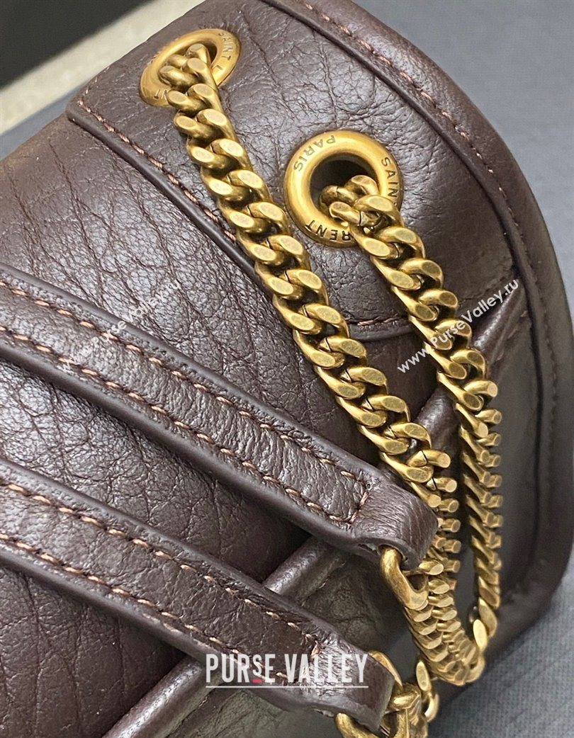 Saint Laurent Niki Mini bag in Grained Lambskin 828736 Coffee 2025 (YY-250801124)