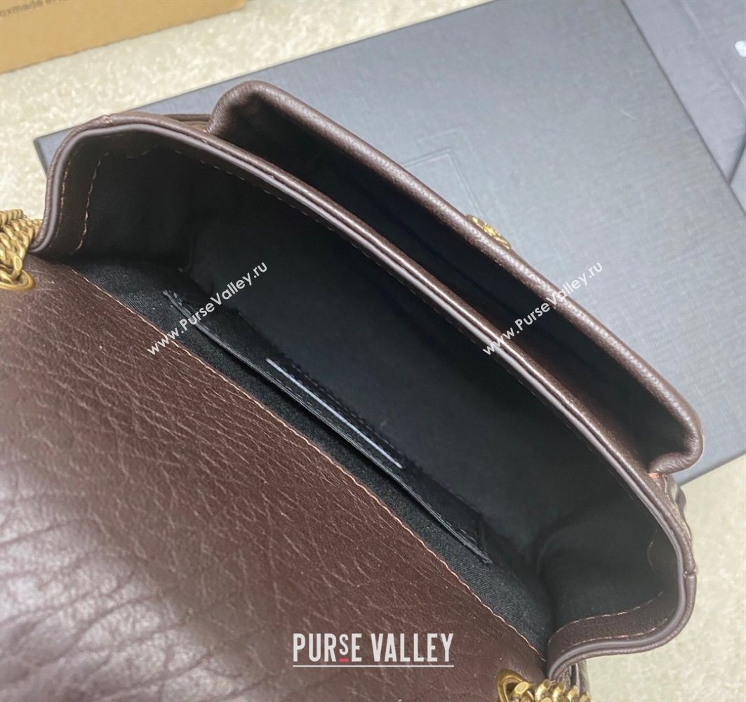 Saint Laurent Niki Mini bag in Grained Lambskin 828736 Coffee 2025 (YY-250801124)
