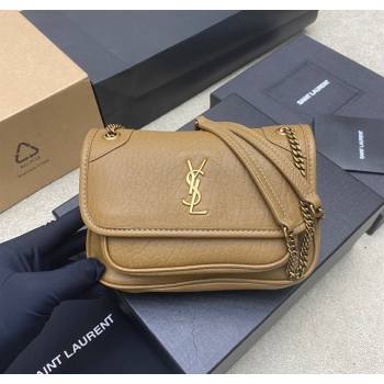 Saint Laurent Niki Mini bag in Grained Lambskin 828736 Beige 2025 (YY-250801125)