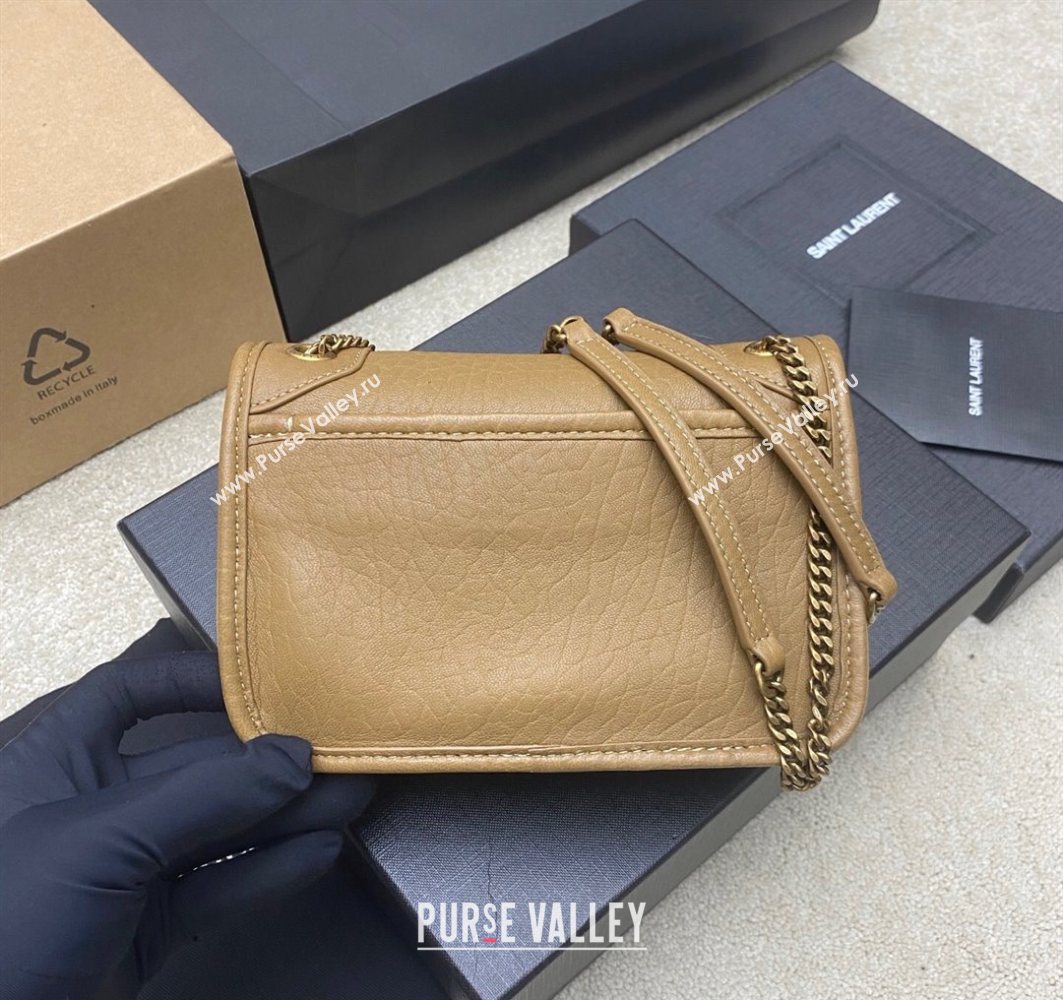 Saint Laurent Niki Mini bag in Grained Lambskin 828736 Beige 2025 (YY-250801125)