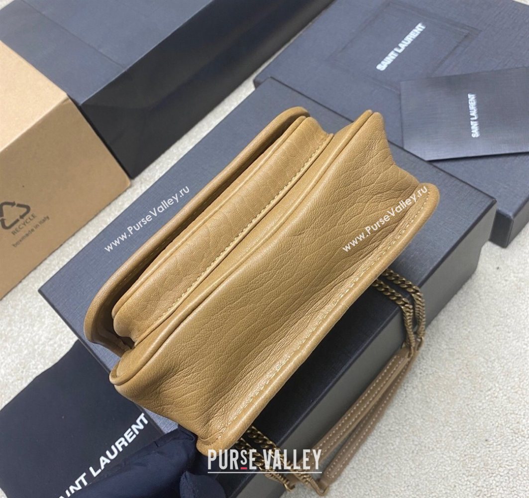 Saint Laurent Niki Mini bag in Grained Lambskin 828736 Beige 2025 (YY-250801125)