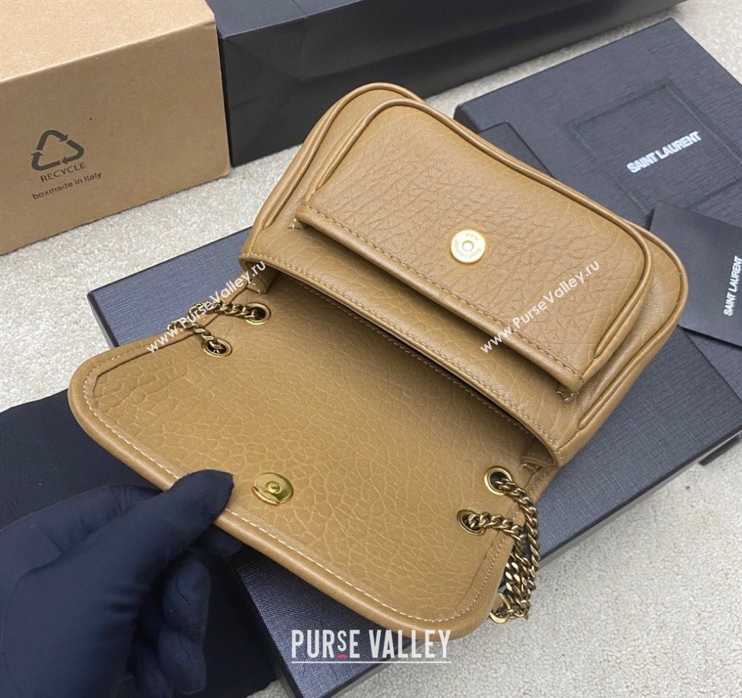 Saint Laurent Niki Mini bag in Grained Lambskin 828736 Beige 2025 (YY-250801125)