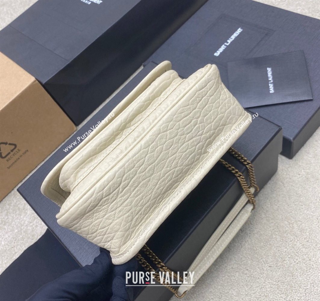 Saint Laurent Niki Mini bag in Grained Lambskin 828736 White 2025 (YY-250801126)