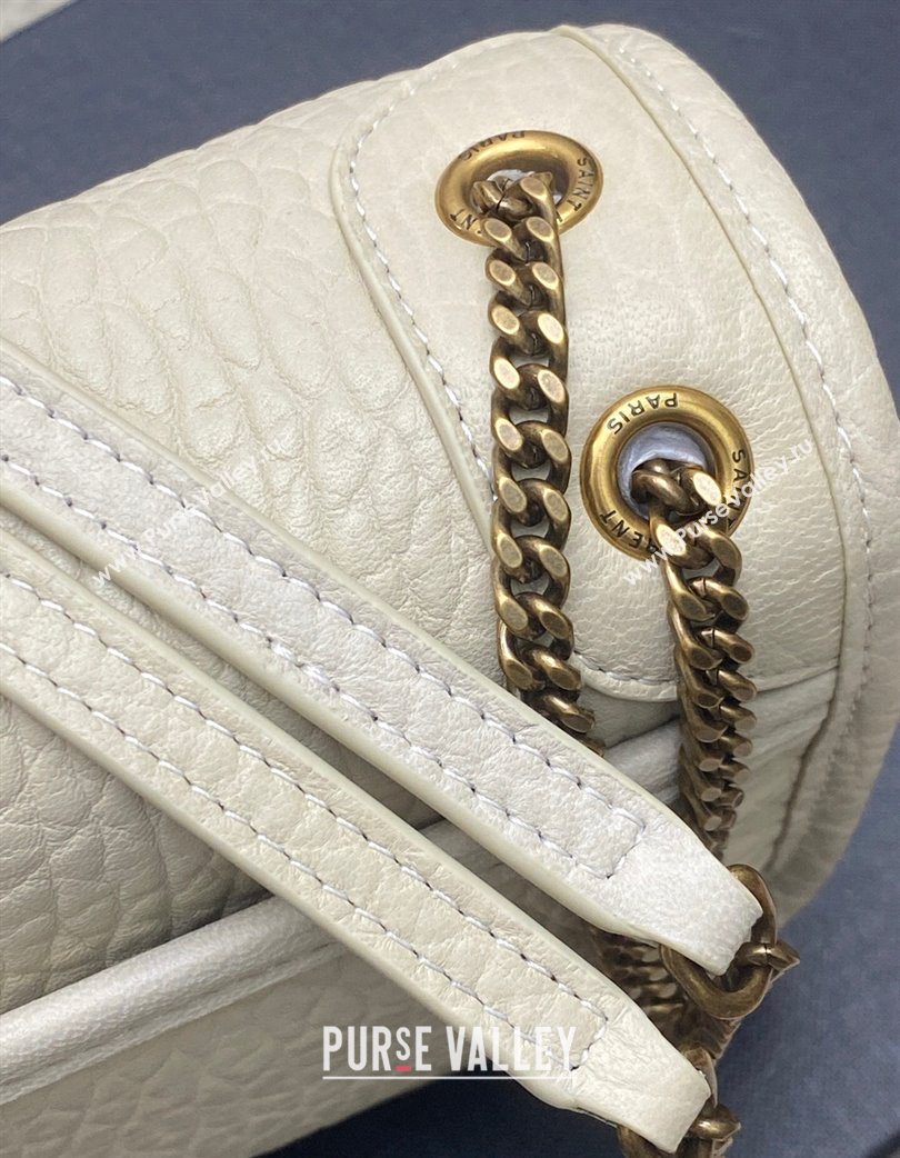 Saint Laurent Niki Mini bag in Grained Lambskin 828736 White 2025 (YY-250801126)