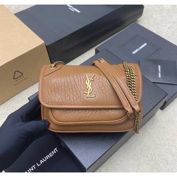 Saint Laurent Niki Mini bag in Grained Lambskin 828736 Caramel 2025 (YY-250801127)