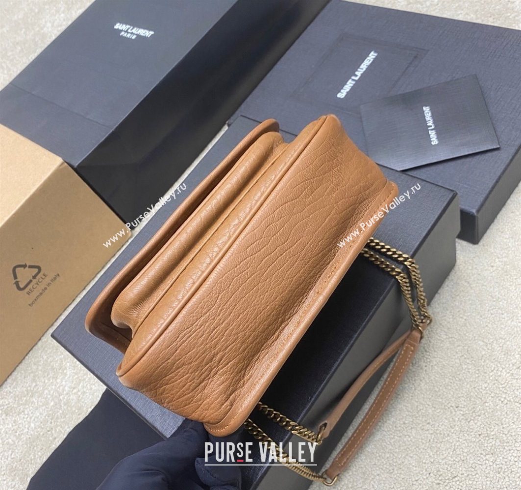 Saint Laurent Niki Mini bag in Grained Lambskin 828736 Caramel 2025 (YY-250801127)